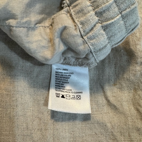 Tommy Bahama Two Palms High Rise Linen Pants Natural Tan Size M Pockets - Picture 8 of 10